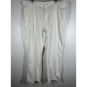 Ping Pants Mens 40x30 White Golf Performance Stretch Flat Front Casual